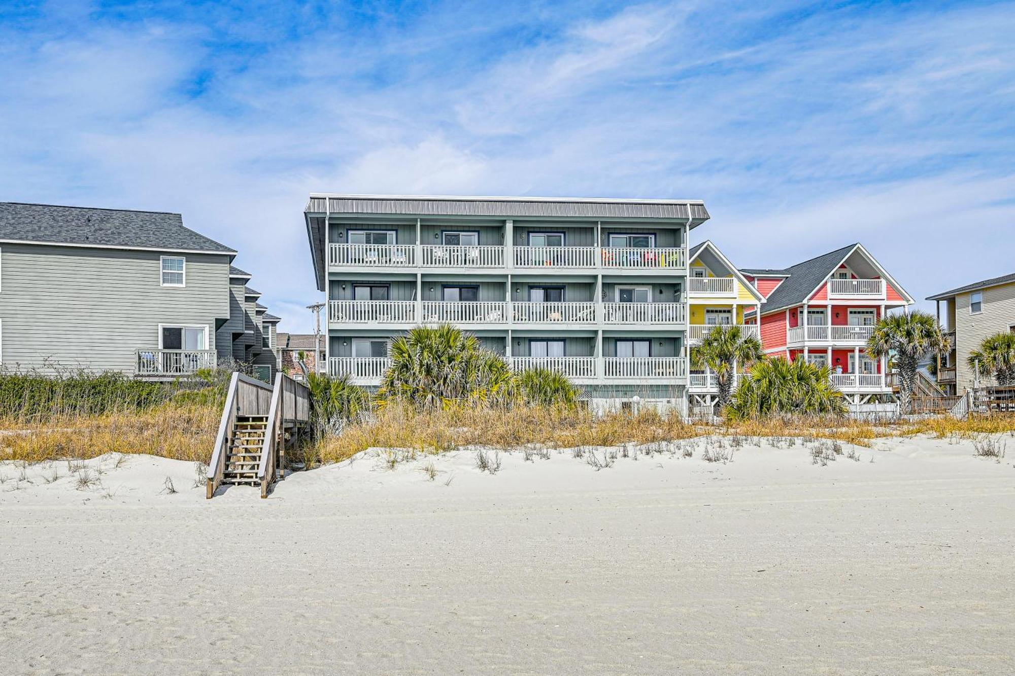 On-The-Beach Escape Oceanfront In Surfside! Myrtle Beach Exteriör bild