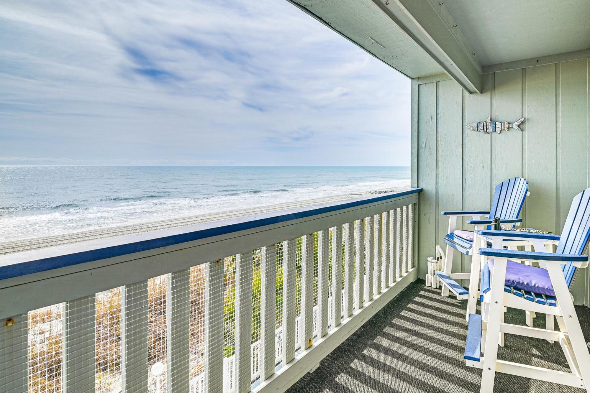 On-The-Beach Escape Oceanfront In Surfside! Myrtle Beach Exteriör bild